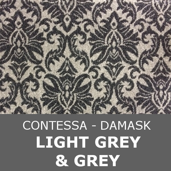 Signature - Contessa Damask - Light Grey & Grey
