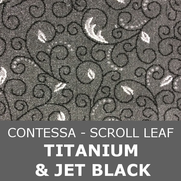 Signature - Contessa Scroll Leaf - Titanium & Jet Black